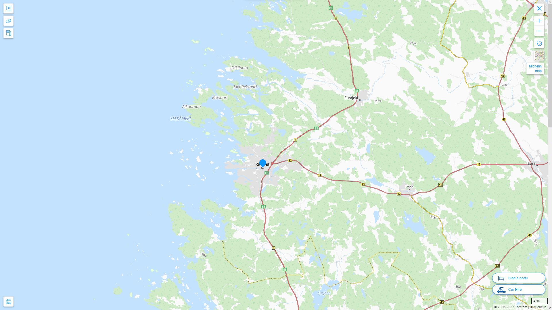Rauma Highway and Road Map